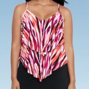 Trimshaper Ronnie Two Tier Ruffle Tankini Swim Top NEW Size 18 Serapikat